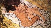 Egon Schiele the embrace oil painting